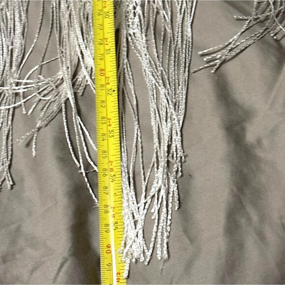 White Lace Fringe Poncho Shawl Venezia OS 100% Polyester Fairycore Festival - Picture 4 of 4